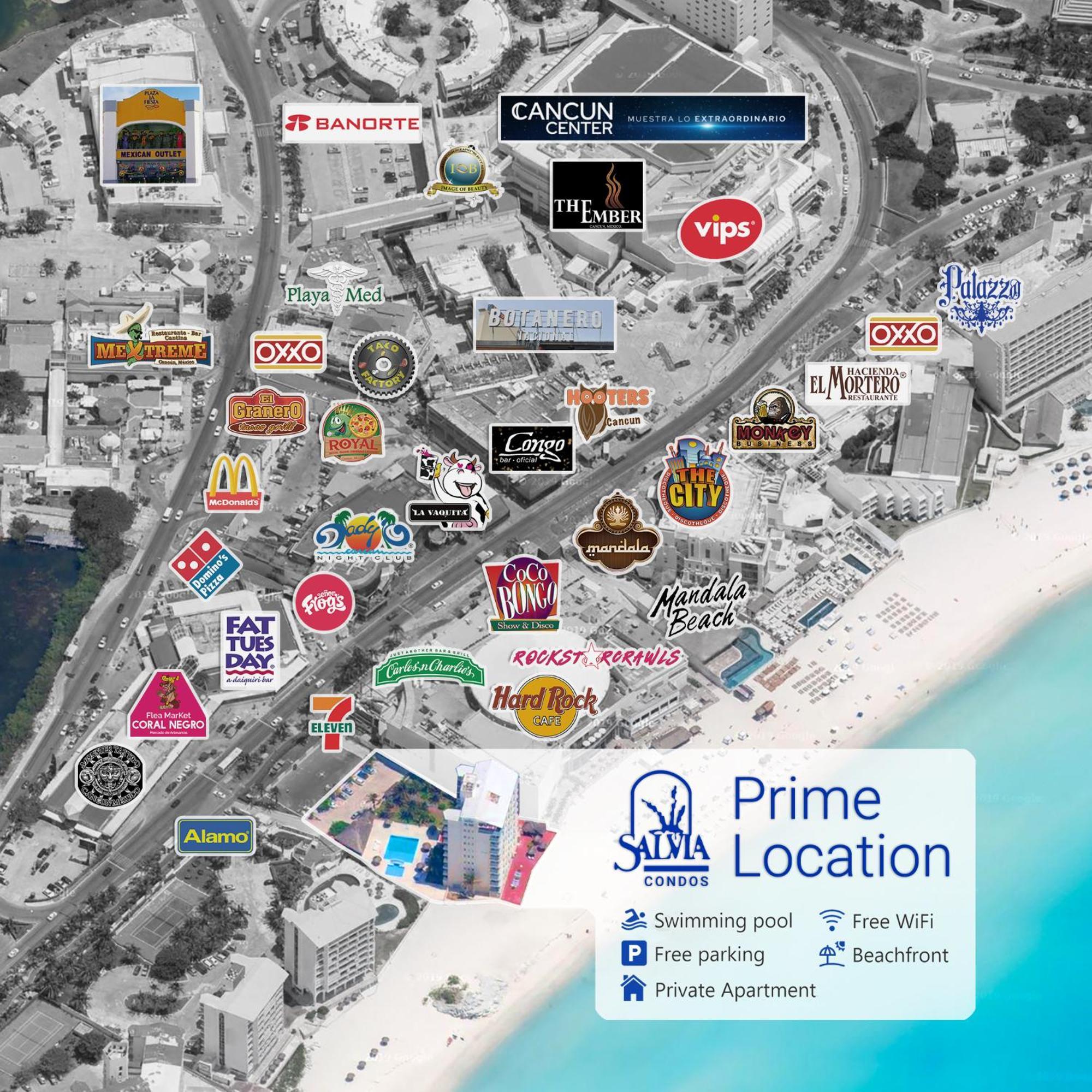 Paradise Beachfront & Nightlife Heart Cancún Buitenkant foto